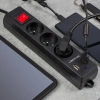 PRZEDŁUŻACZ listwa 3m 3 gniazda + 2x USB LEDLUX