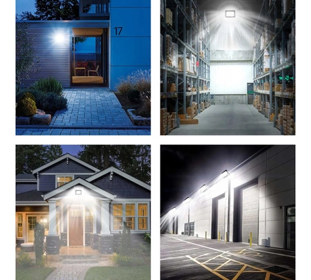 Halogen reflektor naświetlacz LED 50W z czujnik ruchu zmierzchu zewnetrzny LNA-03 PIR biała neutralna LEDLUX