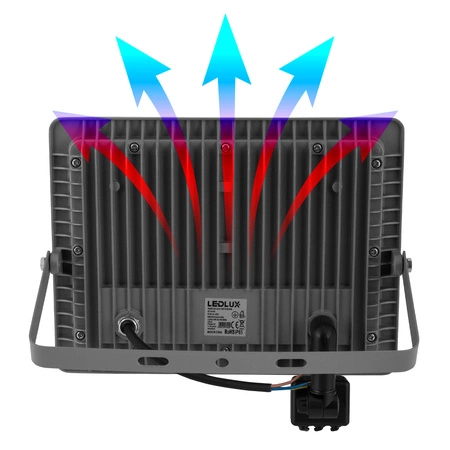 Halogen reflektor naświetlacz LED 100W z czujnik ruchu zmierzchu LNA-03 100W PIR LEDLUX