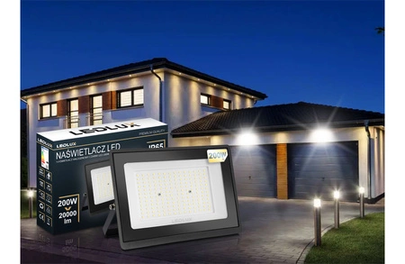 Halogen LED naświetlacz lampa 200W 20000lm Premium reflektor zewnętrzny biała neutralna LEDLUX