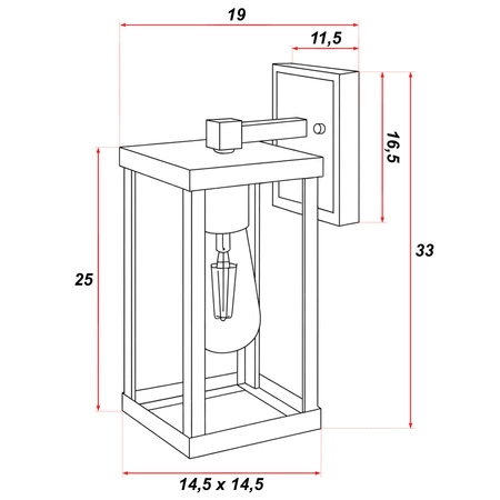 Lampa elewacyjna LED zewnętrzna kinkiet ogrodowy Premium LEL-0010 Szara LEDLUX