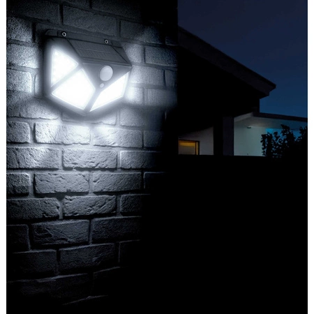 4x Lampa Solarna LED Elewacyjna Naświetlacz Reflektor Słupek czujnik ruchu LSOL-009 LEDLUX