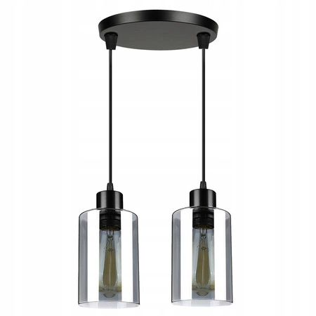 Lampa Wisząca LX- 1221 Czarna 2x E27 LEDLUX