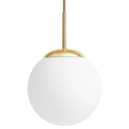 Lampa wisząca sufitowa szklane kule 4xE27 ZŁOTA beżowa GLAMOUR nowoczesna LX1424