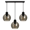 LAMPA SUFITOWA wisząca ŻYRANDOL PLAFON LED szklane kule Dymiona MODERN LX- 1141 Czarna 3x E27 LEDLUX