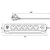 Przedłużacz Listwa Zasilająca Sieciowa 5 Gniazd 230V 3M 3x USB Ładowanie