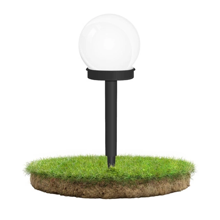 Lampa Solarna LED biała kula 10cm LSOL-001 LEDLUX
