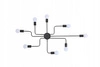 Lampa Sufitowa LX- 1108-8 Czarna 8x E27 LEDLUX