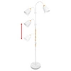 Lampa Podłogowa stojąca 3xE27 nowoczesna Czarna Regulowana do salonu Loft LPD-006 WHITE E27 LEDLUX