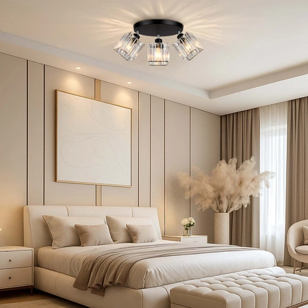 Lampa Sufitowa LX- 1193 Czarna 3x E27 LEDLUX