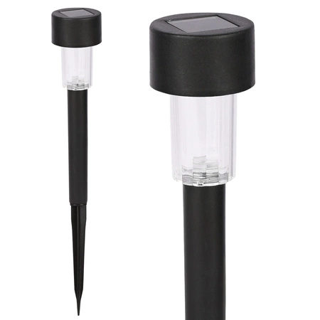 Lampa Solarna LED SŁUPEK OGRODOWY WBIJANY Czarny pochodnia nowoczesny LSOL-004 LEDLUX