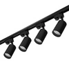 Zestaw Szyna Oświetleniowa Listwa 2m Czarna + 4x Reflektor Szynowy Spot Czarny LEDLUX