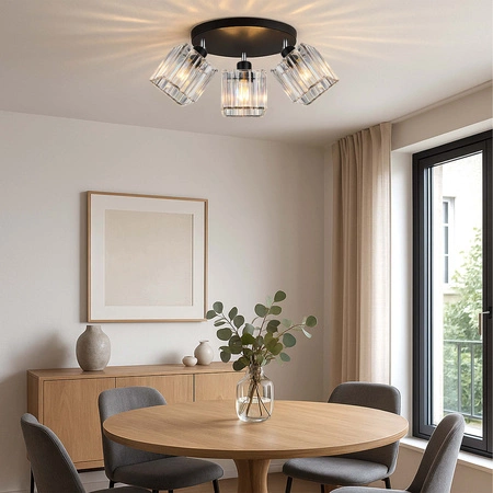 Lampa Sufitowa LX- 1193 Czarna 3x E27 LEDLUX