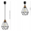 Lampa Wisząca LX- 1312 Czarna + Miedź 1x E27 LEDLUX