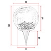 Lampa ogrodowa Kula solarna LED Szklana 10 cm Grube szkło wbijana naziemna LSOL-059 LEDLUX