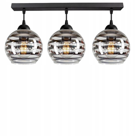 Lampa Wisząca LX- 1230 Czarna 3x E27 LEDLUX