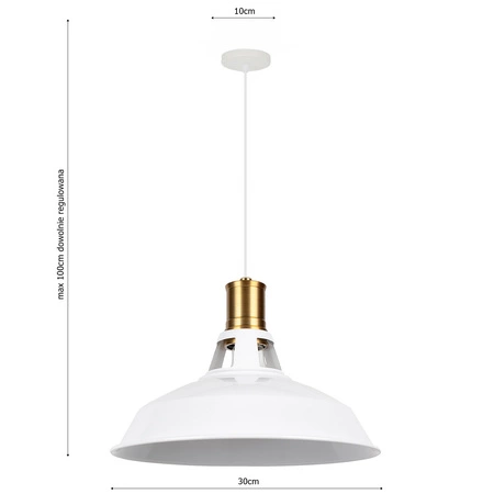 Lampa Wisząca PT608 Biała 1x E27 LEDLUX