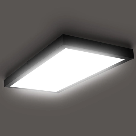 Panel LED natynkowy 36W NW czarny 60x30cm Plafon lampa sufitowa prostokąt LEDLUX