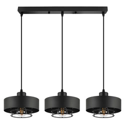 Lampa Wisząca LX- 1186 Czarna 3x E27 LEDLUX