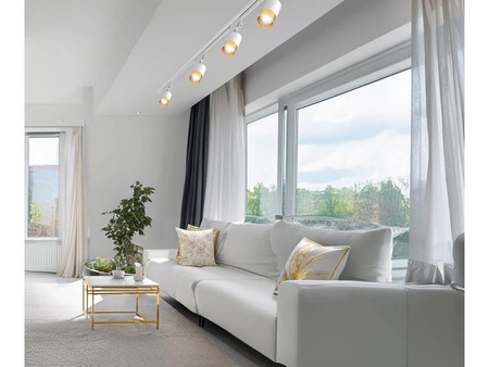 Szynoprzewód Zestaw Szyna 1m + 3x Lampa GU10 Złota Miedziana LED PREMIUM
