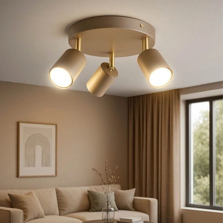 Lampa sufitowa KINKIET LED 3xGU10 beżowa Spot Kaszmir Premium LX1340