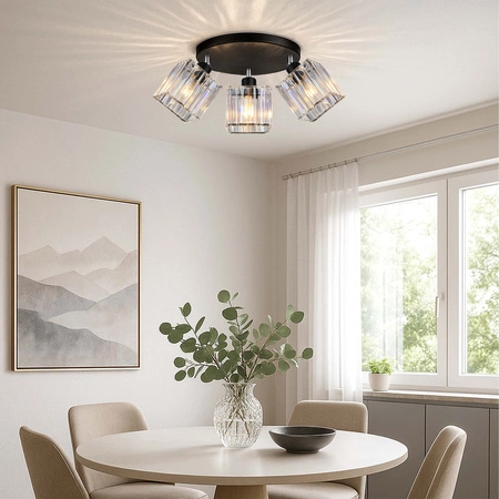 Lampa Sufitowa LX- 1193 Czarna 3x E27 LEDLUX