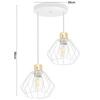 Lampa Wisząca LX- 1375 Biała + Złoto 2x E27 LEDLUX