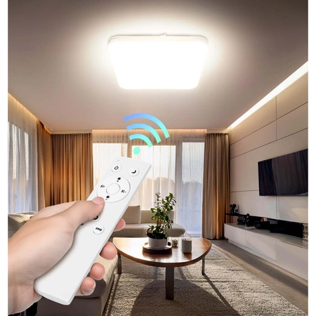 Plafon LED Lampa Sufitowa Natynkowa 72W biała ciepła neutralna Zimna + Pilot LX-914 LEDLUX