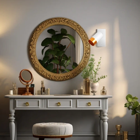 Kinkiet LED Lampa ścienna z włącznikiem biała 1x GU10 LEDLUX