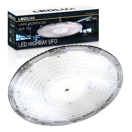 Lampa przemysłowa LED UFO High Bay 150W 15000lm hermetyczna do magazynu 150W NW LEDLUX