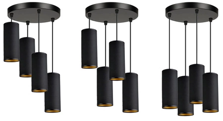Lampa Wisząca LX- 1307 Czarna 4x E27 LEDLUX