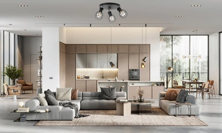 Lampa Sufitowa LX- 1334 Czarna 3x E27 LEDLUX