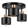 Lampa Sufitowa LX- 1020 Czarna + Miedź 3x E27 LEDLUX