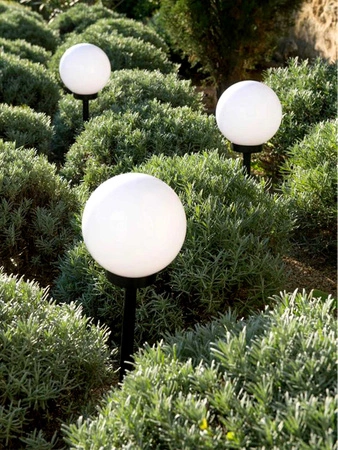 Lampa Solarna LED biała kula 25cm LSOL-024 LEDLUX