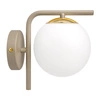 Kinkiet ścienny szklana kula E27 ZŁOTO-BEŻOWY nowoczesny glamour LX1428 Kaszmir