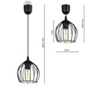 Lampa Wisząca LX- 1047 Czarna 1x E27 LEDLUX