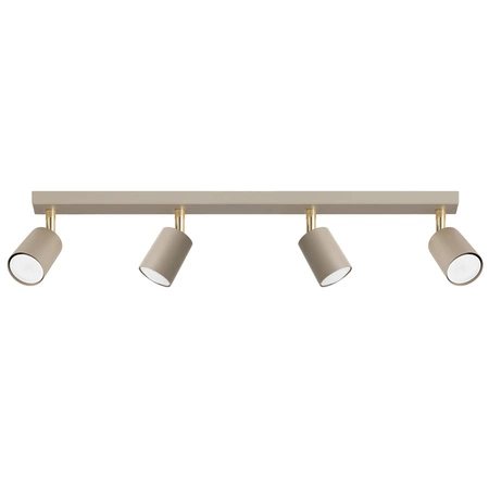 Lampa Sufitowa Żyrandol Plafon Beżowa Kaszmir GU10 8370-4 BEIGE + GOLD