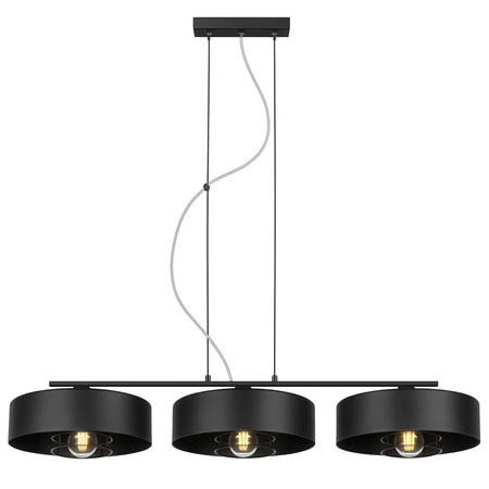 Lampa Wisząca LX- 1091 Czarna 3x E27 LEDLUX