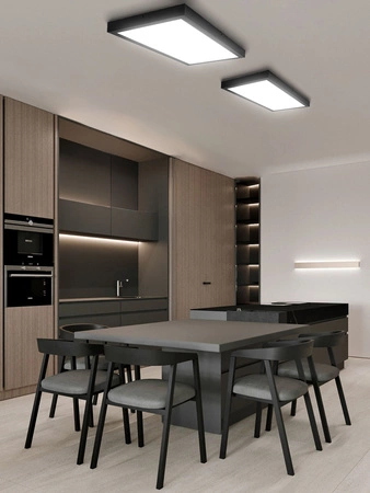 Panel LED natynkowy 36W NW czarny 60x30cm Plafon lampa sufitowa prostokąt LEDLUX