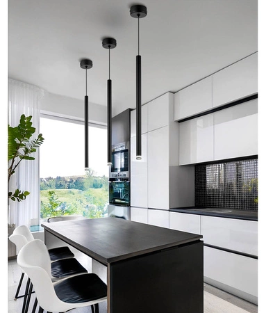 Lampa sufitowa tuba zwis czarna 1x G9 nowoczesna LX-1165 LEDLUX