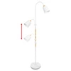 Lampa Podłogowa stojąca 2xE27 nowoczesna Regulowana do salonu Loft LPD-005 WHITE E27 LEDLUX