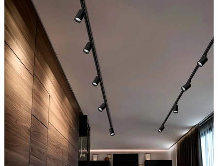 Łącznik Liniowy do Szyn Oświetleniowych LED Typ I Czarny LEDLUX