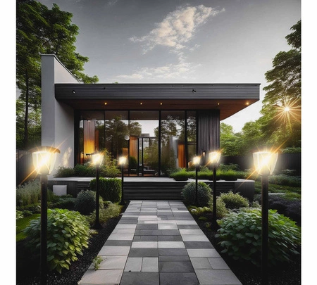 Lampa Ogrodowa Stojąca Słupek Latarnia E27 LX- 711 Czarna 100cm LEDLUX