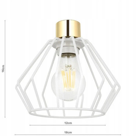 Lampa Wisząca LX- 1344 Biała + Złoto 3x E27 LEDLUX