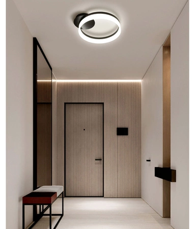 Lampa Sufitowa Wisząca LED Okrągła LX- 927 46W Czarna biała neutralna LEDLUX