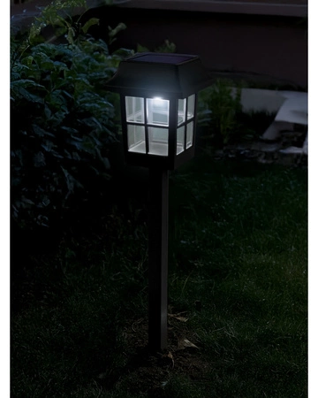 Lampa Solarna Ogrodowa LED Słupek Wbijana Czujnik Zmierzchu Do Ogrodu 6000K LSOL-057 LEDLUX
