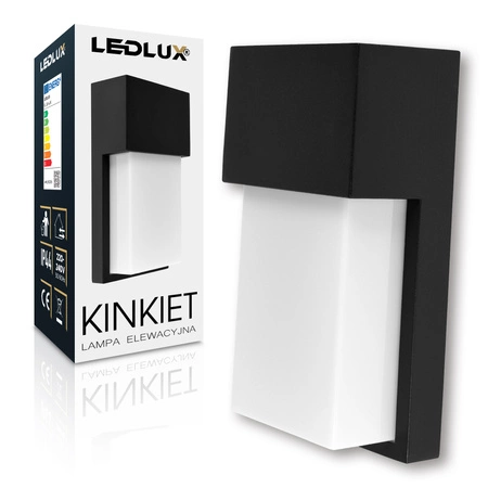 Lampa Kinkiet zewnętrzny ścienny Modern Nowoczesny Czarny E27 LX- 9122 Czarny LEDLUX