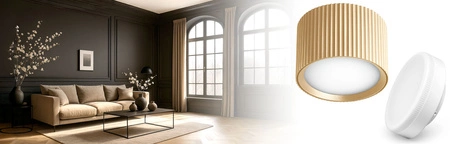 OPRAWA NATYNKOWA Sufitowa HALOGENOWA TUBA LED GX53 Walec SPOT Nowoczesna OPN-013 GOLD