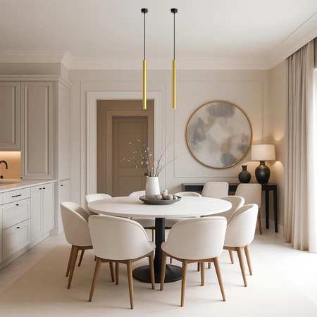 Lampa Sufitowa wisząca LED Tuba ZŁOTA nowoczesna G9 LOFT LX-1143 LEDLUX