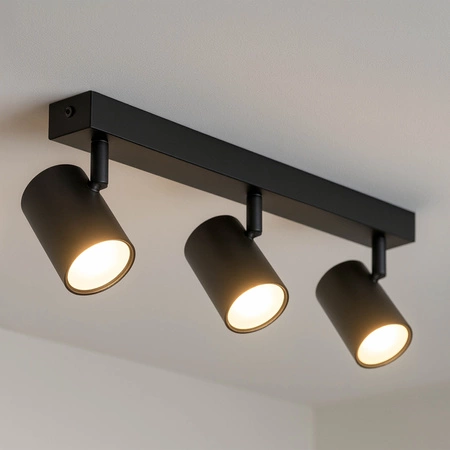 LAMPA SUFITOWA 3xGU10 czarna regulowana SPOT oprawa halogenowa natynkowa OPN-003 3x GU10 BLACK